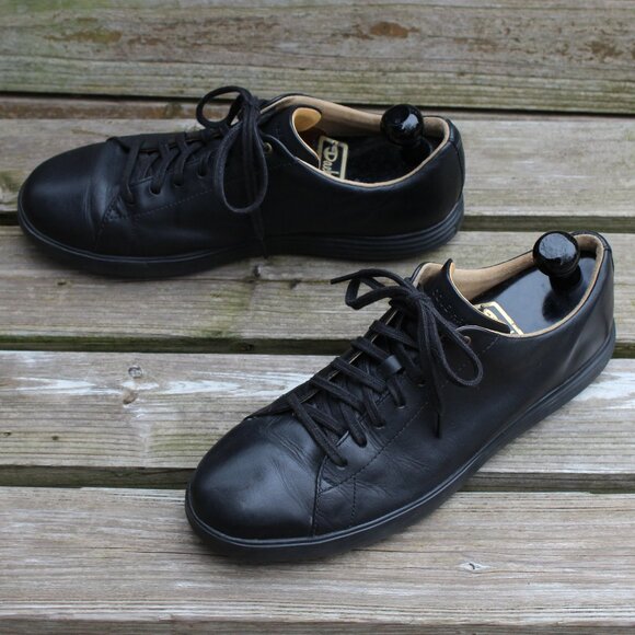 Cole Haan Grand.0S Black Leather Sneakers, Men's Size 10 M, EUC - Picture 15 of 15